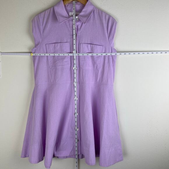 Tuckernuck Meryl Shirt Dress Size XS Lilac Purple Cotton Pomander Place - Picture 14 of 14